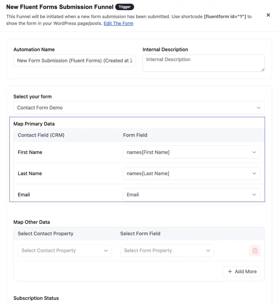 Use Case Four: Start the Same Chain From a Form Instead of a Tag 2