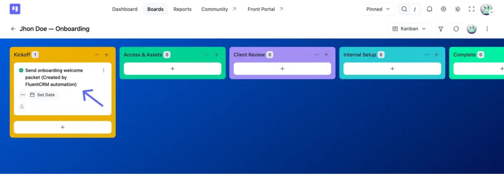 Use Case Three: Add a Task to an Existing Board Automatically 3