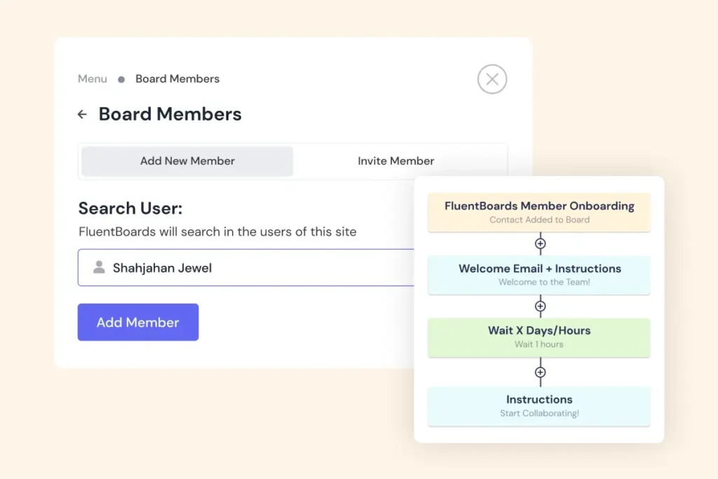 FluentCRM integration with FluentBoards