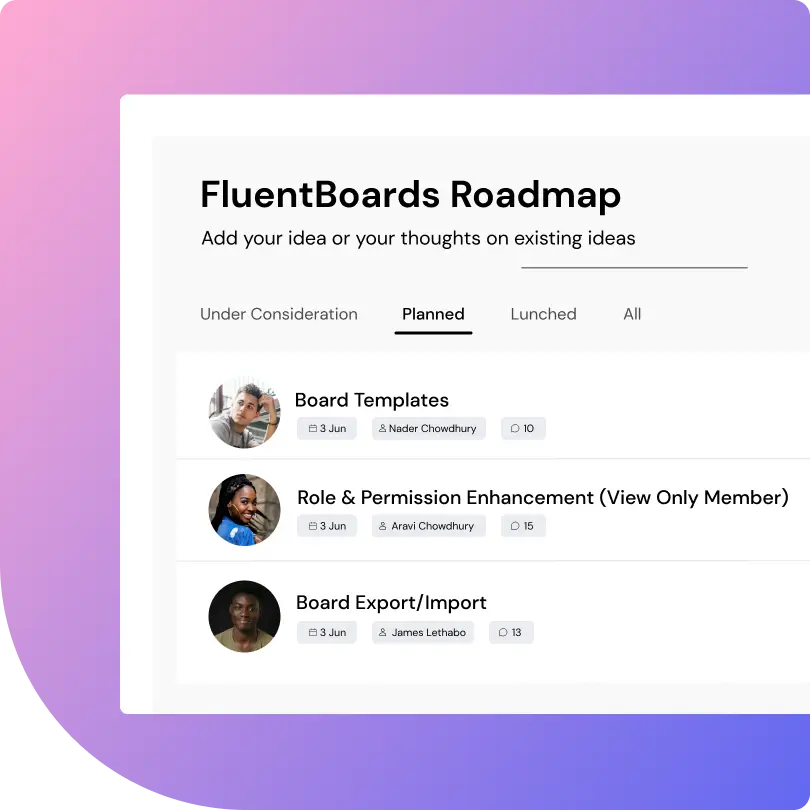 introducing fluentboards roadmap