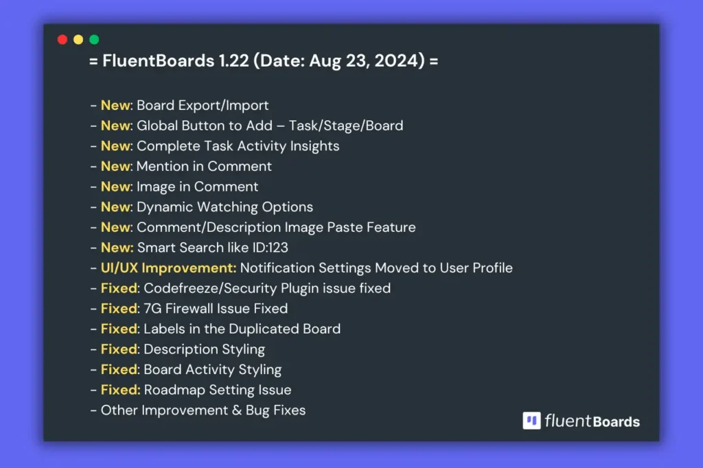 fluentboards release notes 1.22