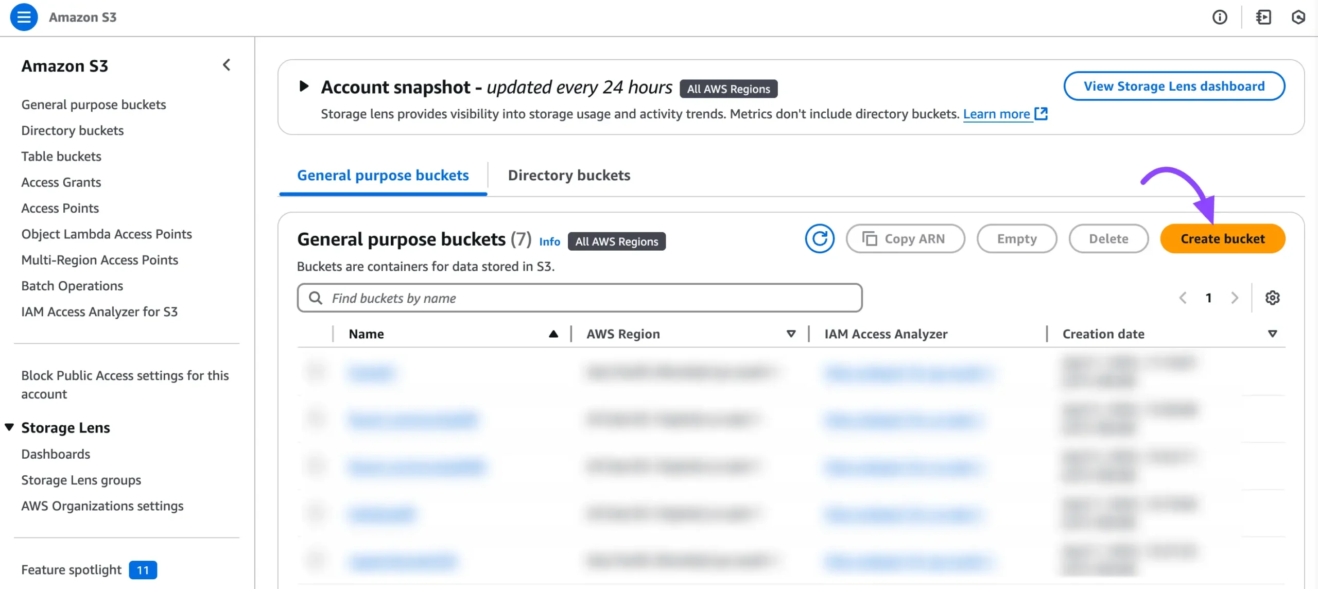 create bucket 03