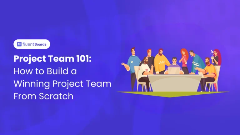 Project team collaboration illustration for building and managing a successful project team