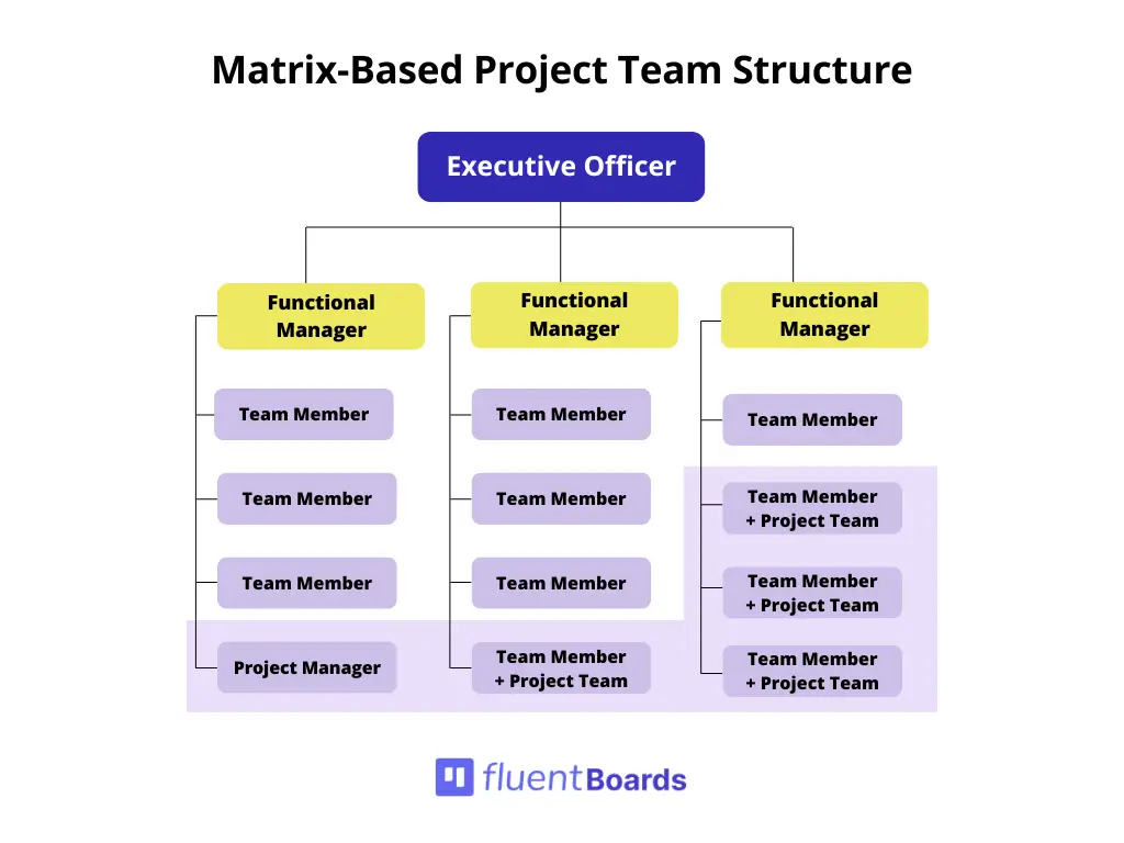 Project  team structure: Matrix-based project team structure