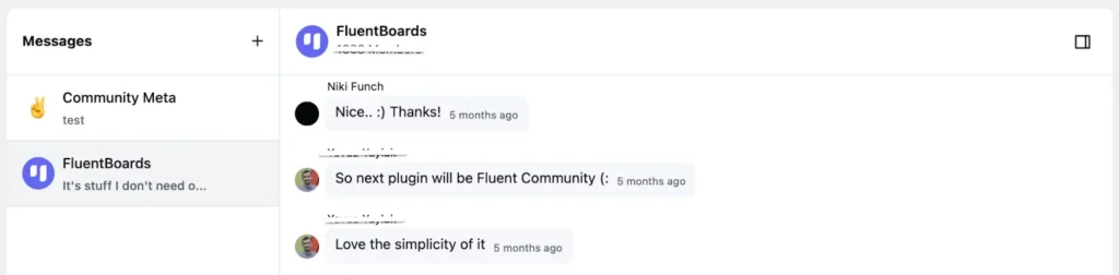 FluentCommunity Chat Feature