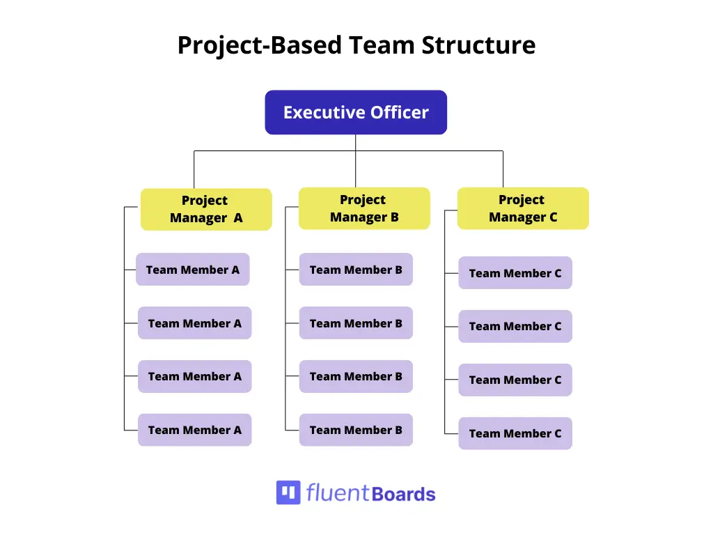 Project team structure: Project-based team structure