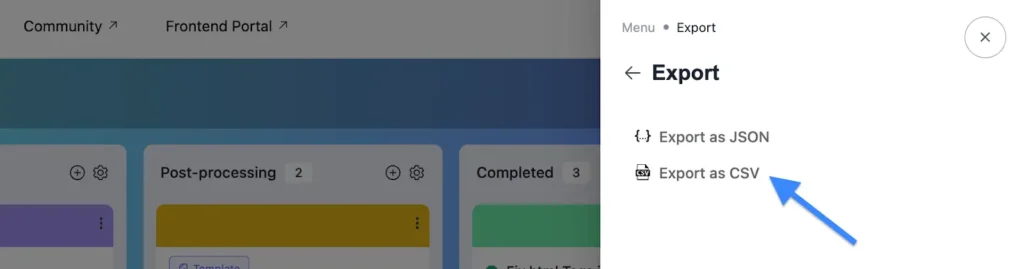 You can import any FluentBoards board in CSV format.