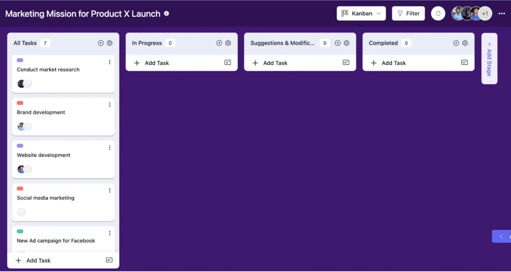 Structuring sequence of tasks