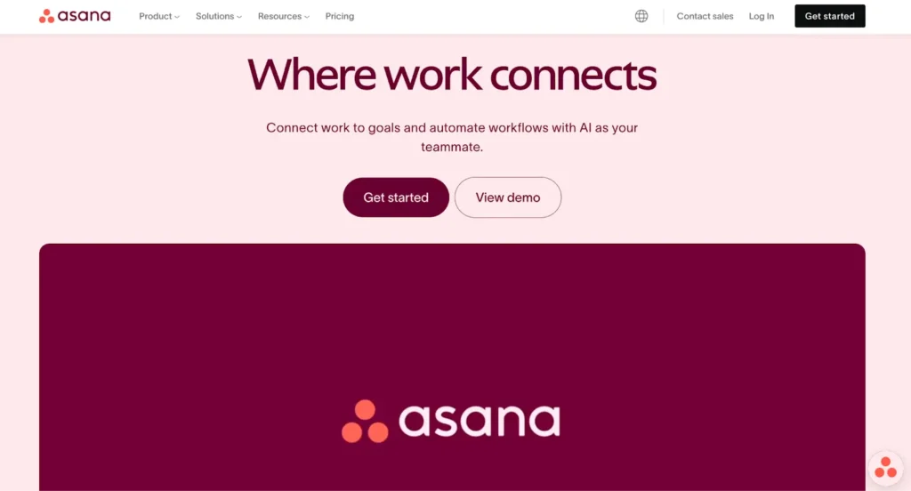 Asana Homepage