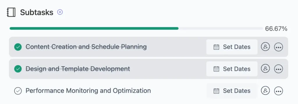 Track Progress (Subtask)