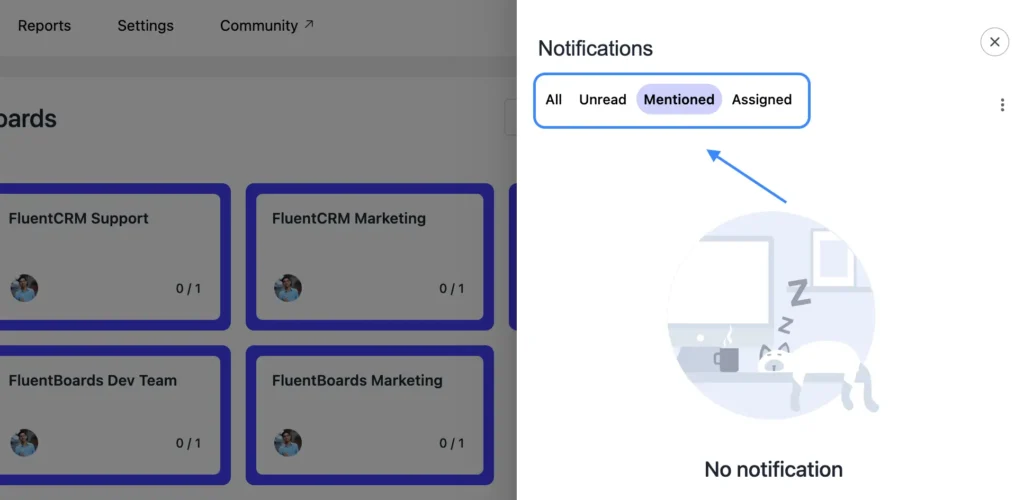Mentioned and Assigned Filters in Notification Sidebar