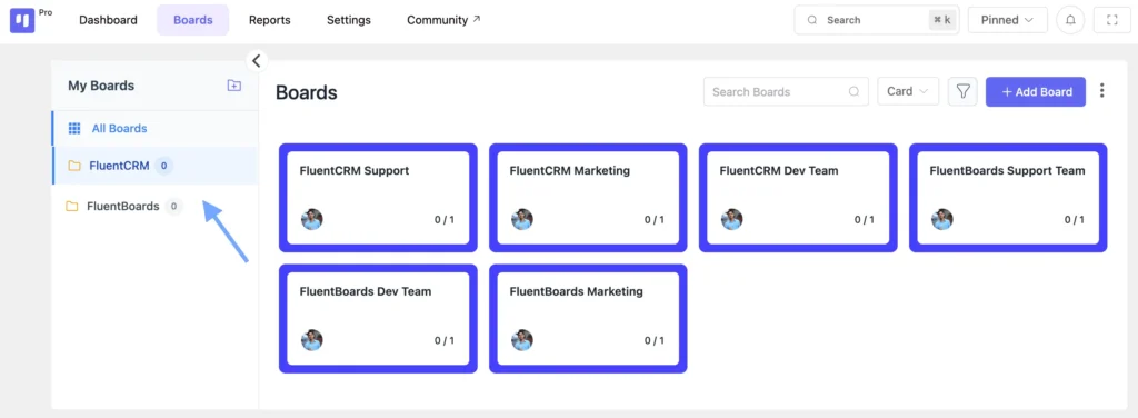 Say hello to FluentBoards Folders, your new best friend for project organization.