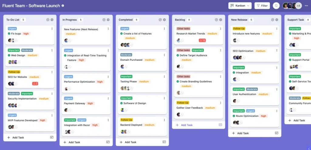 Manage tasks