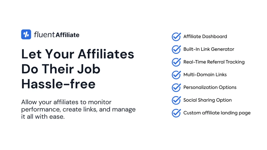 Affiliate Features: Let Your Affiliates Focus on Results, Not Processes