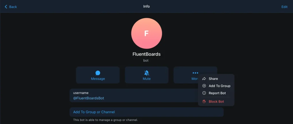 go and add your bot to the group or channel where you want notifications to appear.