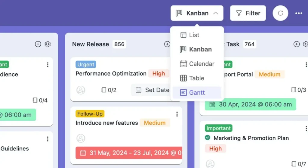 Gantt Chart View comes in FluentBoards 2.0.
