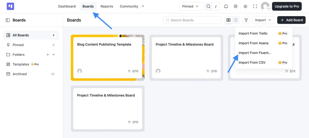 How FluentBoards Free users can use FluentBoards