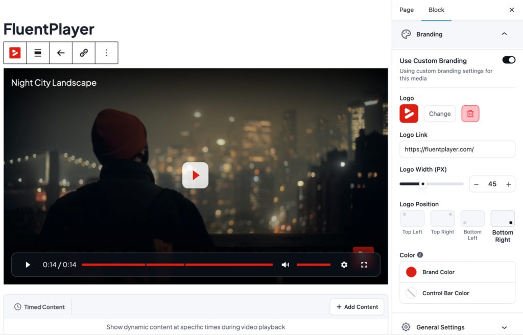 FluentPlayer Feature: Custom Branding