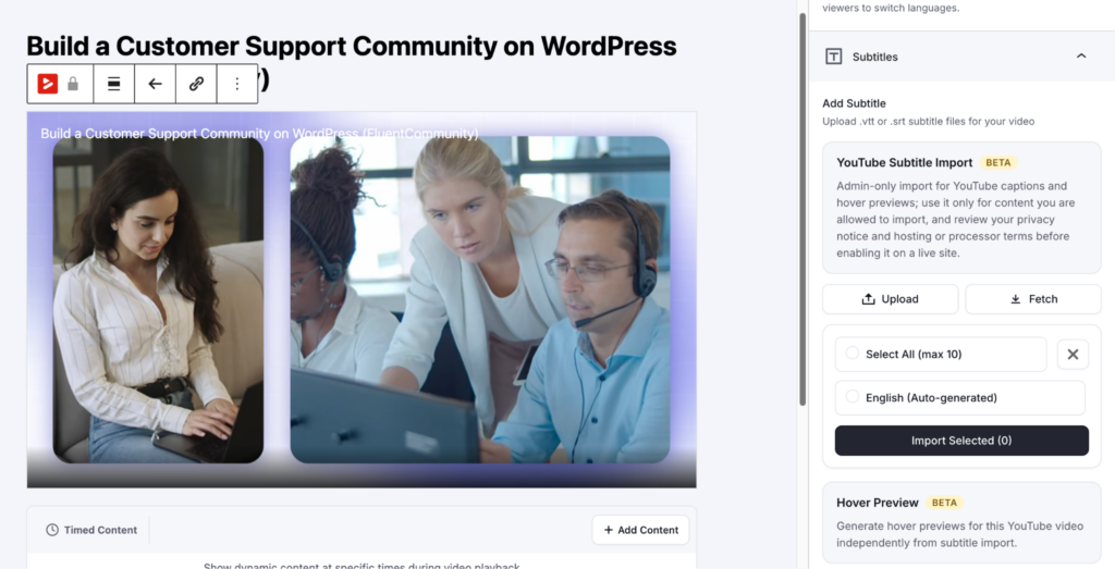 FluentPlayer Feature: Multi-Language Subtitles and Language Switching