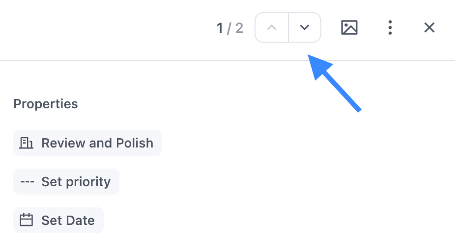Next and Previous Task Navigation