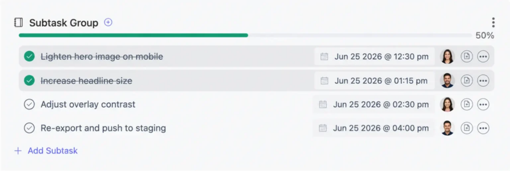 Step 3: Split bundled feedback into subtasks