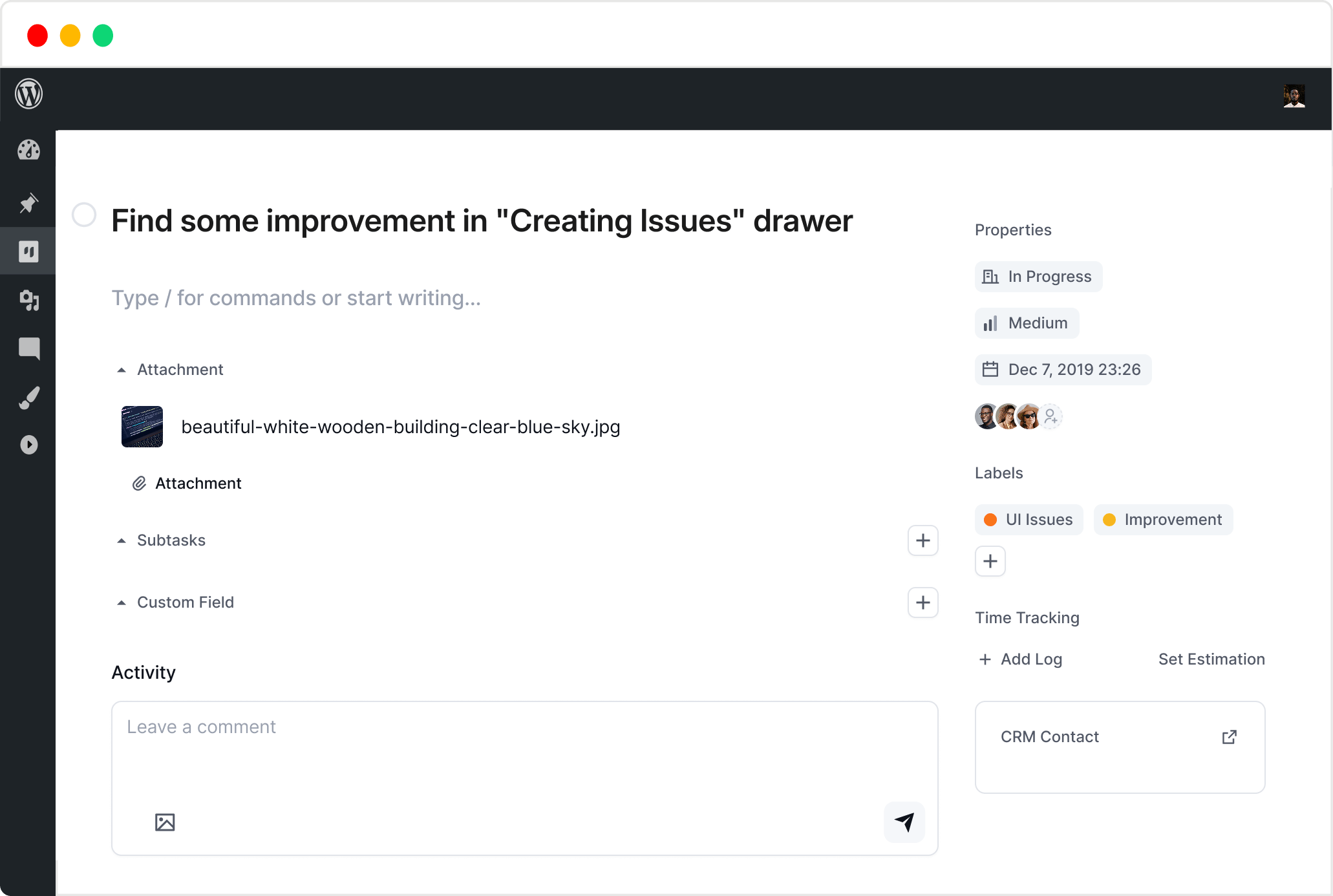 Task Creation FluentBoards