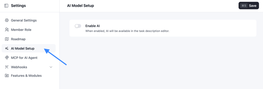 FluentBoards → Settings → AI Model Setup