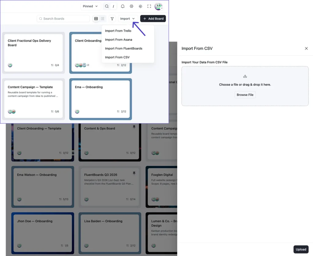 Migrate From Another Tool (FluentBoards)