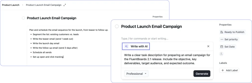 Task Description (FluentBoards)
