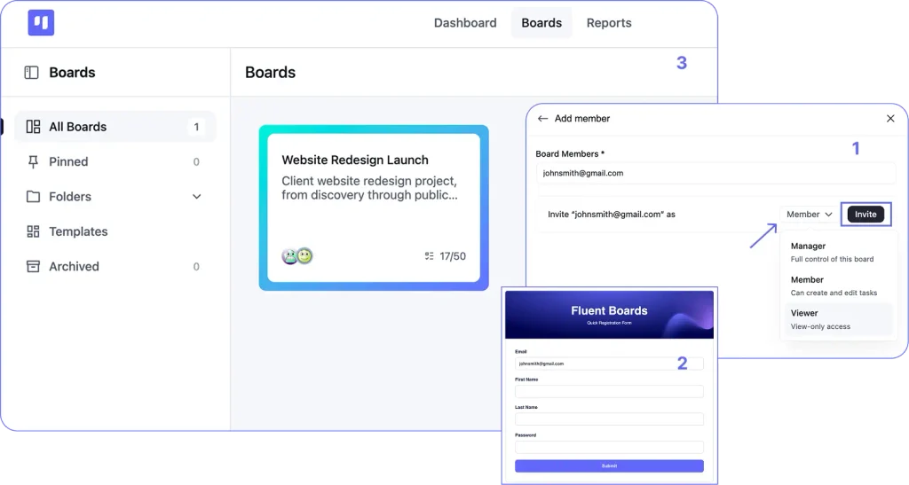 Invite Member (fluentboards)