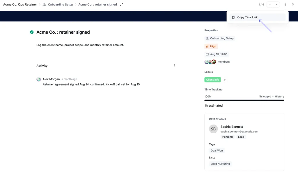 The Viewer's read-only task view