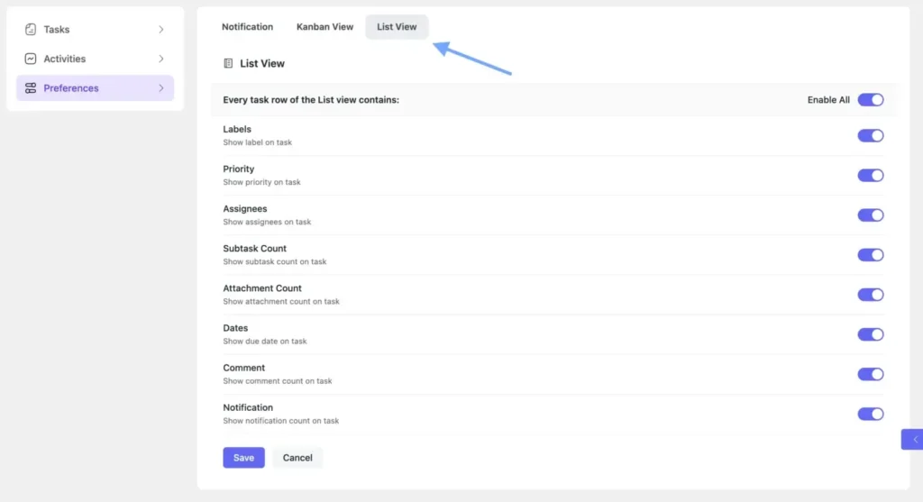 Choose what shows on a List View row
