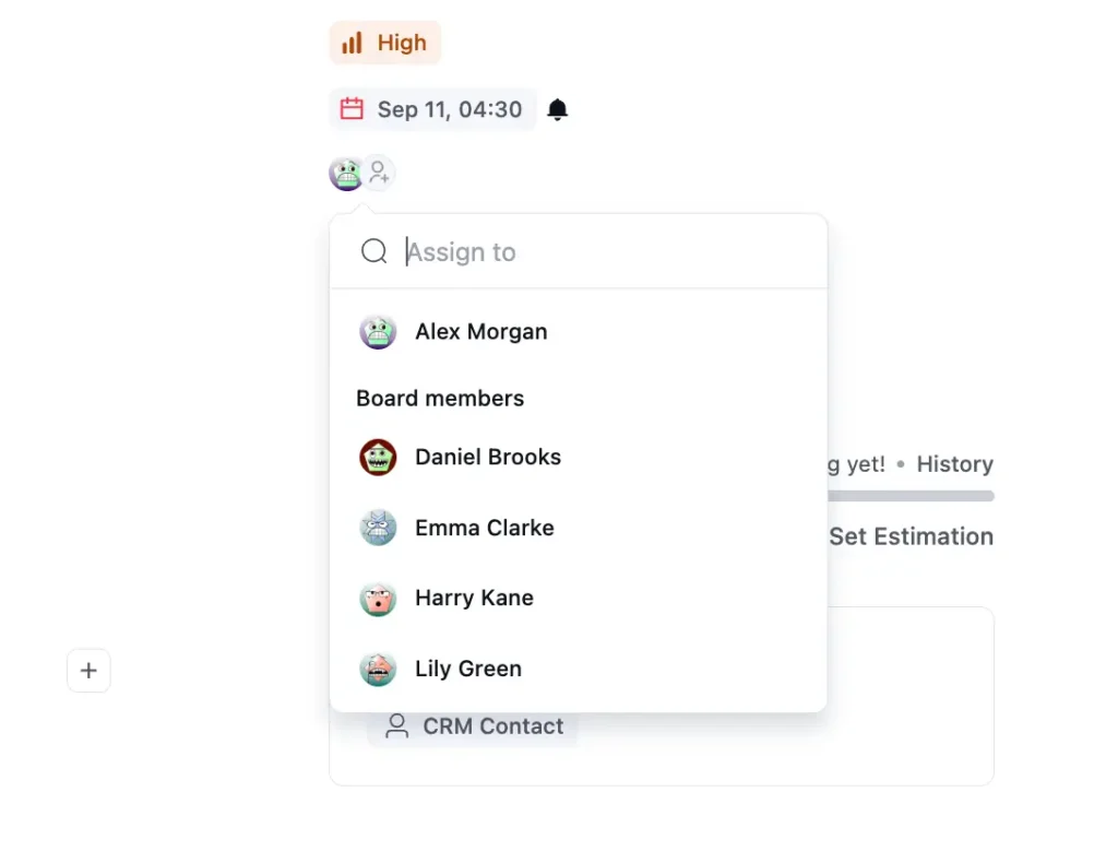 Assign team members (FluentBoards)