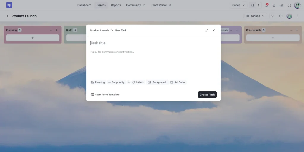 Add Task (FluentBoards)