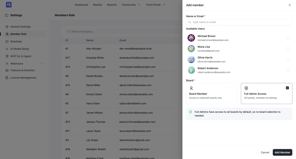 Full Admin Access (FluentBoards)
