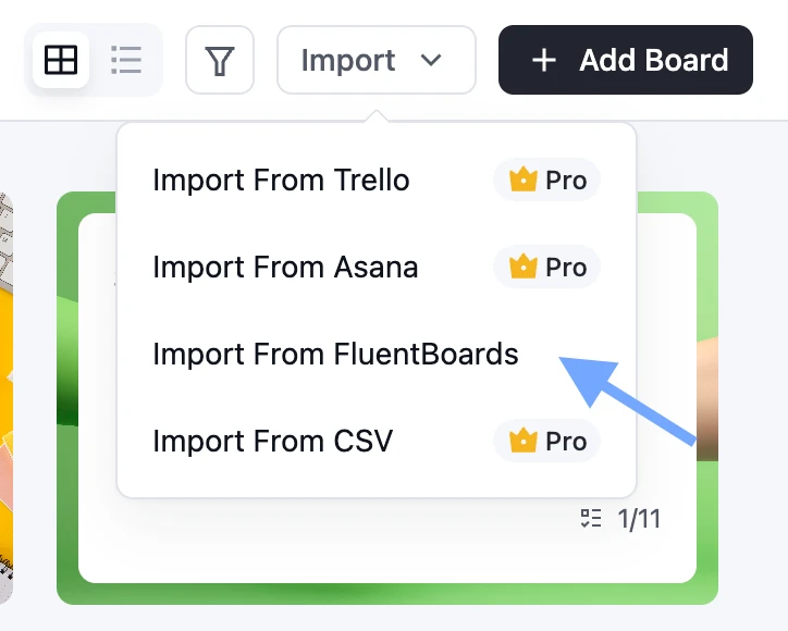 Until now, importing a FluentBoards export required the Pro version. With 2.15, that import is part of the free plugin.