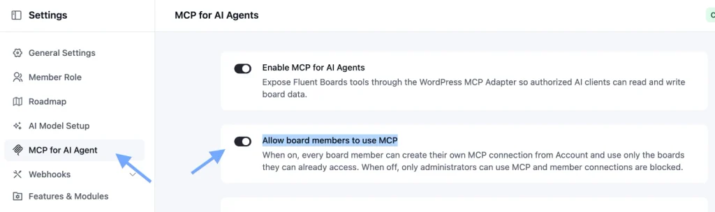 mcp access for board members